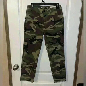 Rag and Bone camo Buckley chino pants freyed hem size 24‎